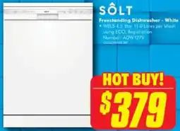 The Good Guys Sôlt freestanding dishwasher offer