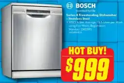 The Good Guys Bosch series 4 freestanding dishwasher offer