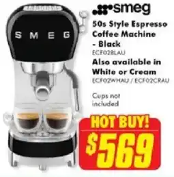 The Good Guys Smeg 50s style espresso coffee machine offer