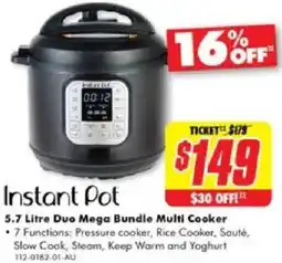 The Good Guys Instant Pot Duo Mega Bundle Multi Cooker x offer