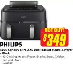 The Good Guys 5000 series xxl dual basket steam airfryer offer