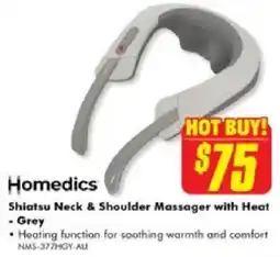 The Good Guys Homedics shiatsu neck & shoulder massager offer