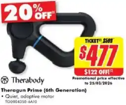 The Good Guys Therabody theragun prime offer