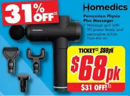 The Good Guys Homedics percussion physio plus massager offer