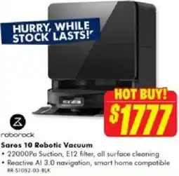 The Good Guys Roborock saros 10 robotic vacuum offer