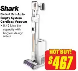 The Good Guys Shark detect pro auto empty system cordless vacuum offer