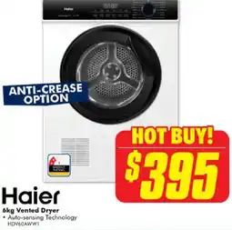 The Good Guys Haier 6kg vented dryer offer
