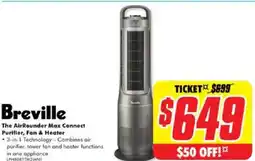 The Good Guys Breville the airrounder max connect purifier, fan & heater offer
