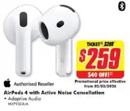 The Good Guys Airpods 4 with active noise cancellation offer