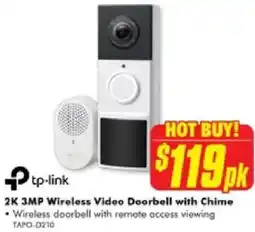 The Good Guys 2k 3mp wireless video doorbell offer