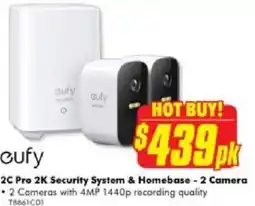 The Good Guys Eufy 2c pro 2k security system & homebase offer