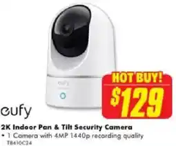 The Good Guys Eufy 2k indoor pan & tilt security camera offer