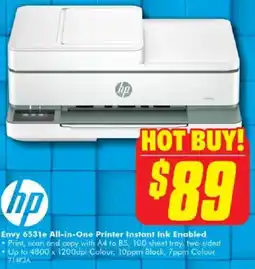 The Good Guys Hp envy 6531e all-in-one printer instant ink enabled offer