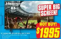 The Good Guys Hisense u6qau pro 4k uled mini-led tv 2025 offer