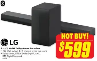 The Good Guys Lg 3.1.1ch 400w dolby atmos soundbar offer