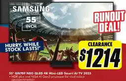 The Good Guys Samsung qn70f neo qled 4k mini-led smart al tv 2025 offer