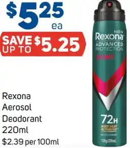 Foodland Rexona aerosol deodorant offer