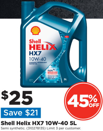 Repco Shell Helix HX7 10W-40 5L offer
