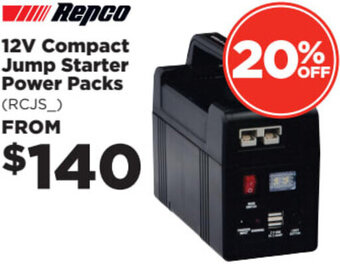 Repco 12V Compact Jump Starter Power Packs offer