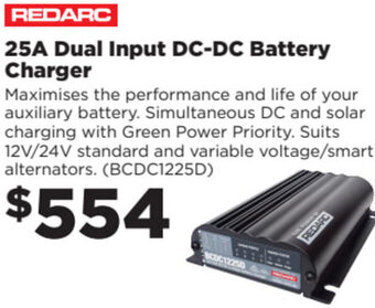 Repco 25A Dual Input DC-DC Battery Charger offer