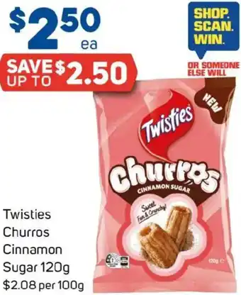 Foodland Twisties Churros Cinnamon Sugar offer
