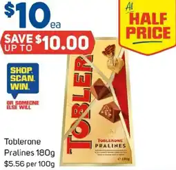 Foodland Toblerone Pralines offer