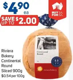Foodland Riviera Bakery Continental Round Sliced offer