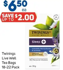 Foodland Twinings Live Well Tea Bags offer