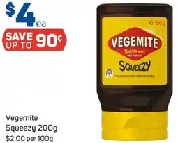 Foodland Vegemite Squeezy offer