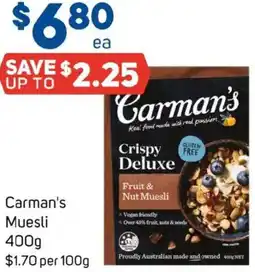 Foodland Carman's Muesli offer