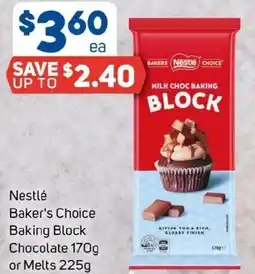 Foodland Nestlé Baker's Choice Baking Block Chocolate or Melts offer