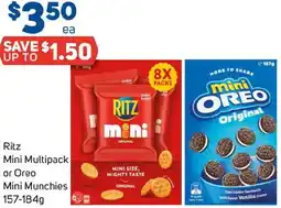 Foodland Ritz Mini Multipack or Oreo Mini Munchies offer