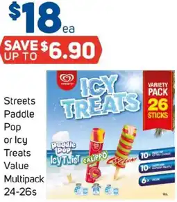 Foodland Streets Paddle Pop or Icy Treats offer