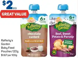 Foodland Rafferty's Garden Baby Food Pouches offer