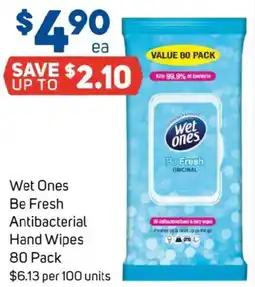 Foodland Wet Ones Be Fresh Antibacterial Hand Wipes offer
