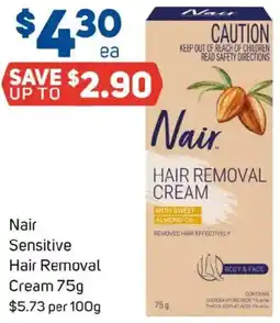 Foodland Nair Sensitive Hair Removal Cream offer