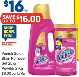Foodland Vanish Gold Stain Remover Gel or Powder offer