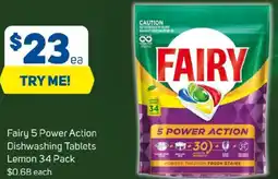 Foodland Fairy 5 Power Action Dishwashing Tablets Lemon offer