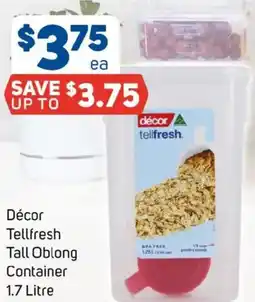Foodland Décor Tellfresh Tall Oblong Container offer