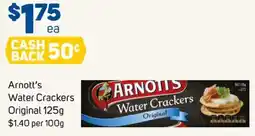 Foodland Arnott's Water Crackers Original offer