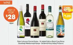 Foodland Peter Lehmann Portrait Series - St Hallett Faith or Black Clay Shiraz offer