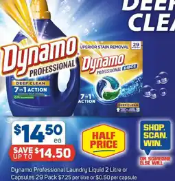 Foodland Dynamo Professional Laundry Liquid or Capsules offer
