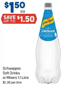 Foodland Schweppes Soft Drinks or Mixers offer