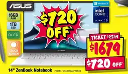 JB Hi-Fi 14" Zenbook notebook offer