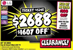 JB Hi-Fi 86" 4k qned evo al smart mini led tv offer