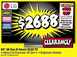 JB Hi-Fi 65" 4k evo al smart oled tv offer