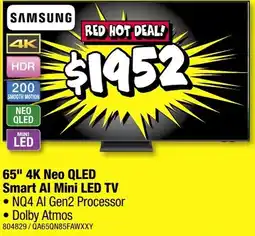 JB Hi-Fi 65" 4K Neo QLED Smart Al Mini LED TV offer