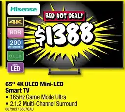 JB Hi-Fi 65" 4K ULED Mini-LED Smart TV offer