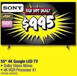 JB Hi-Fi 55" 4K Google LED TV offer