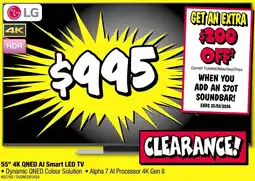 JB Hi-Fi 55" 4K QNED AI Smart LED TV offer
